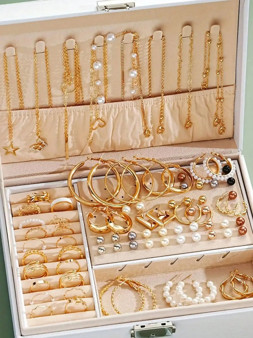 Ultimate 86-Piece Bohemian Pearl Jewelry Set