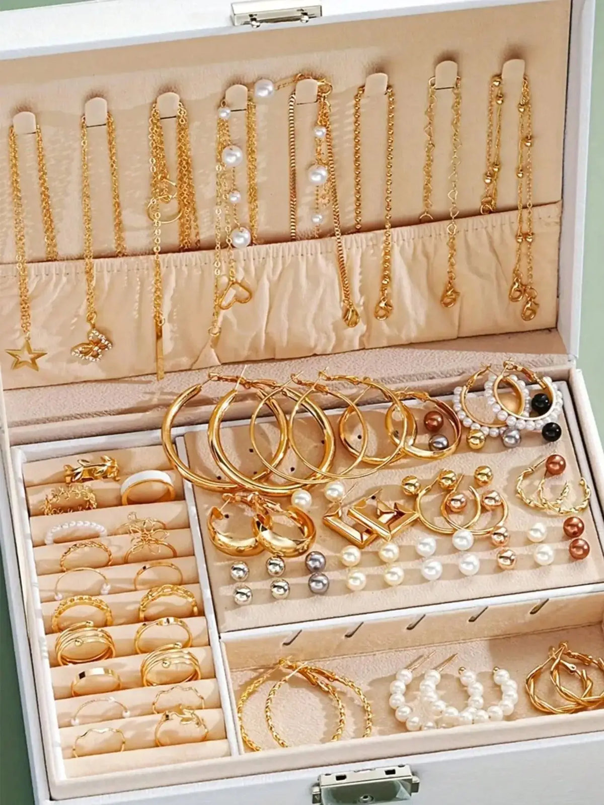 Ultimate 86-Piece Bohemian Pearl Jewelry Set