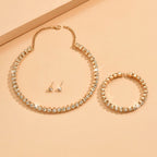 Elegant 4-Piece Minimalist Jewelry Set for Women