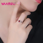 Classic Oval Cut 925 Sterling Silver Engagement Ring