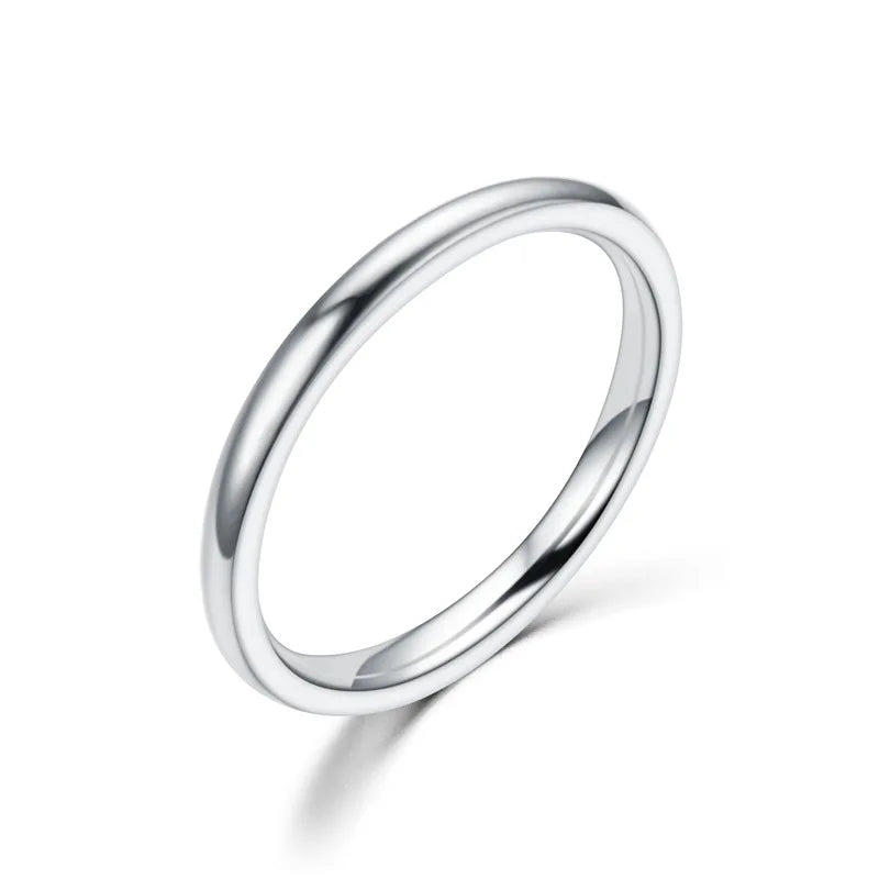 Ultra-Thin 2mm Rose Gold Stainless Steel Stacking Ring