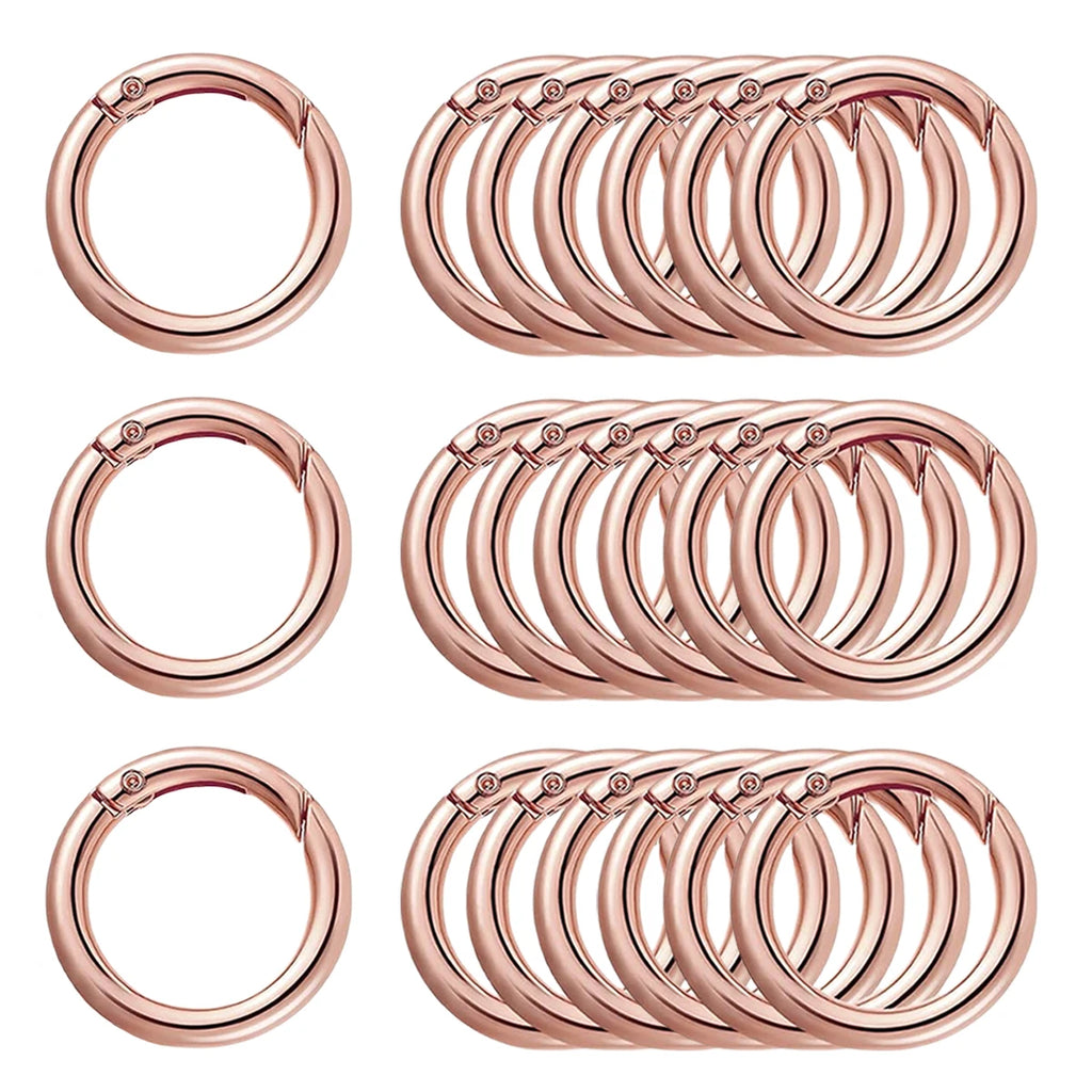 1-Inch Round Carabiner Spring O-Rings for Purses & Keys