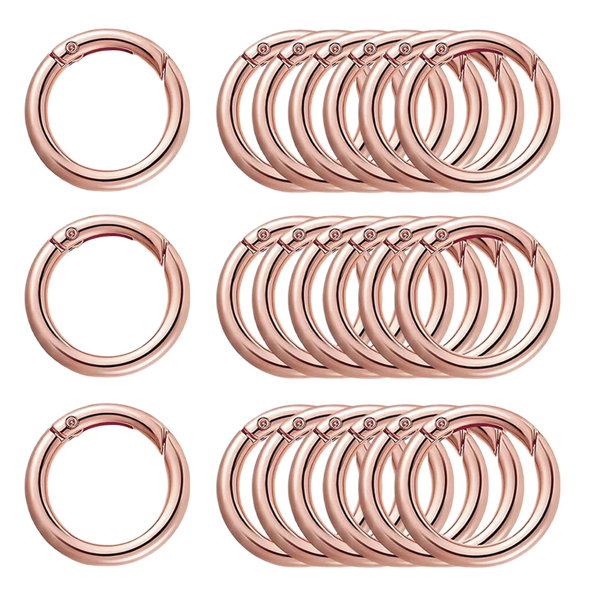 1-Inch Round Carabiner Spring O-Rings for Purses & Keys