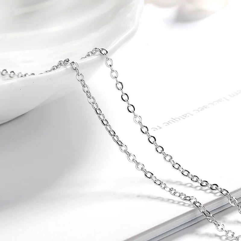 Classic 2ct Moissanite Silver Pendant Necklace