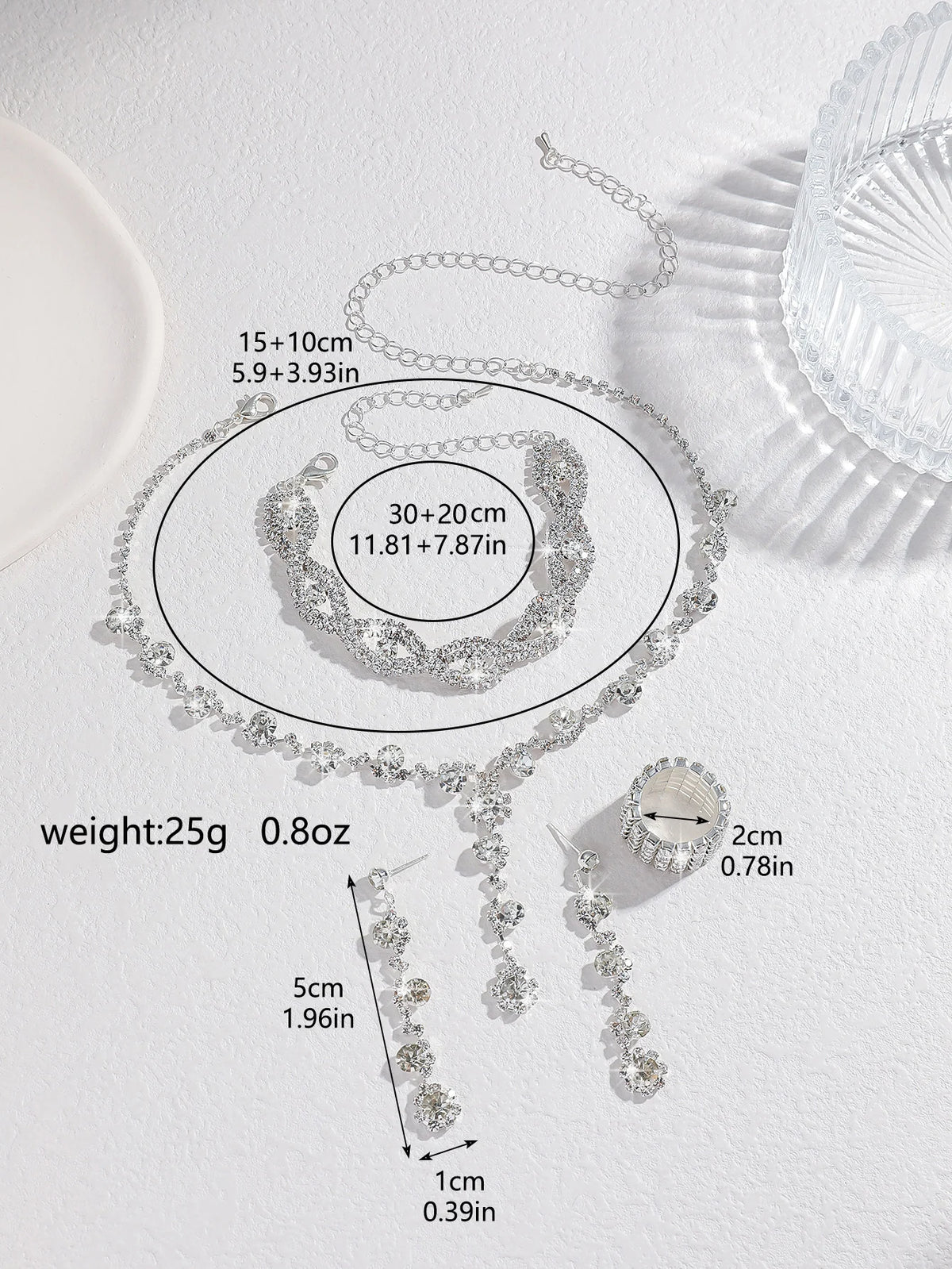 Elegant 4-Piece Sunflower Claw Chain Jewelry Set