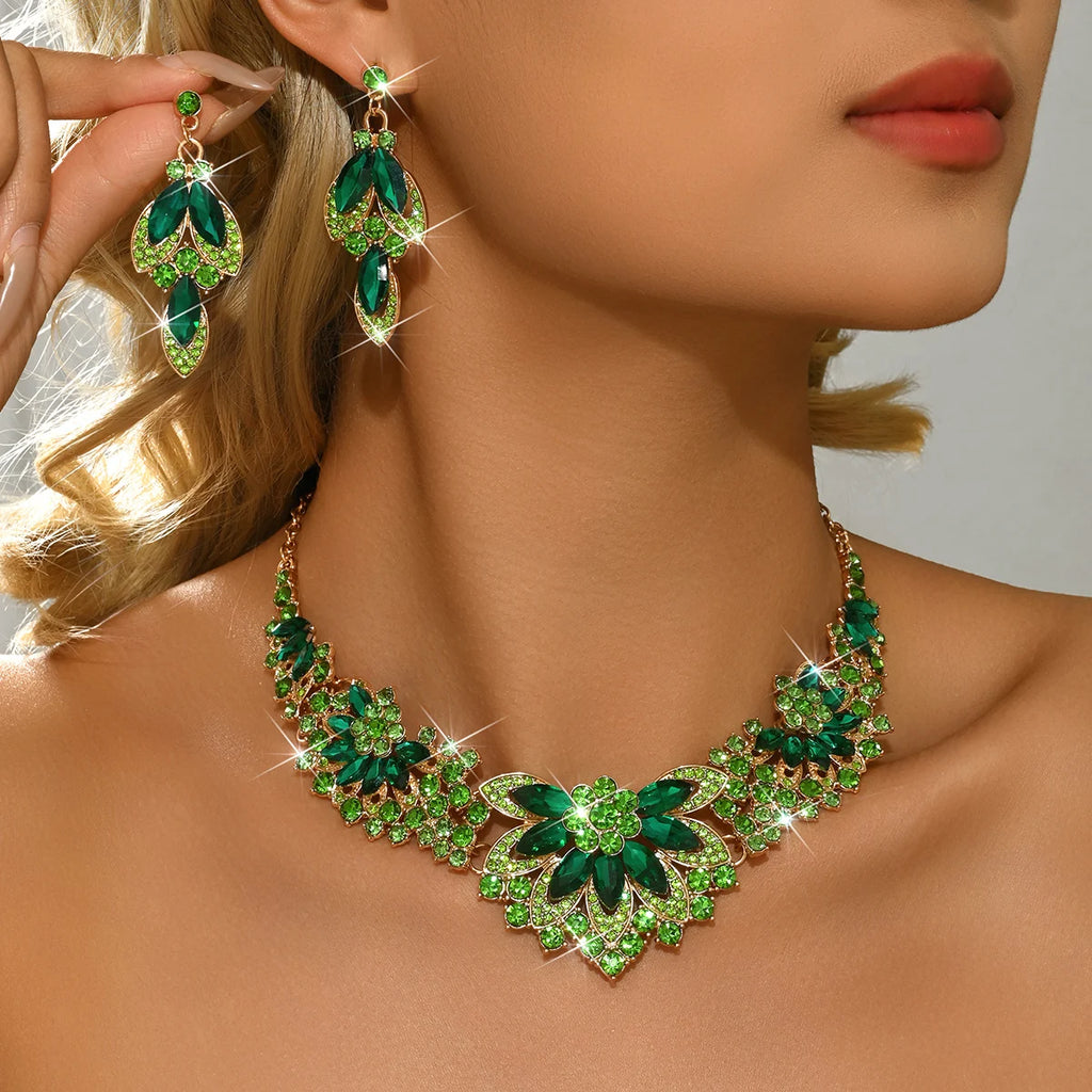 Premium Geometric Statement Necklace & Earrings Set