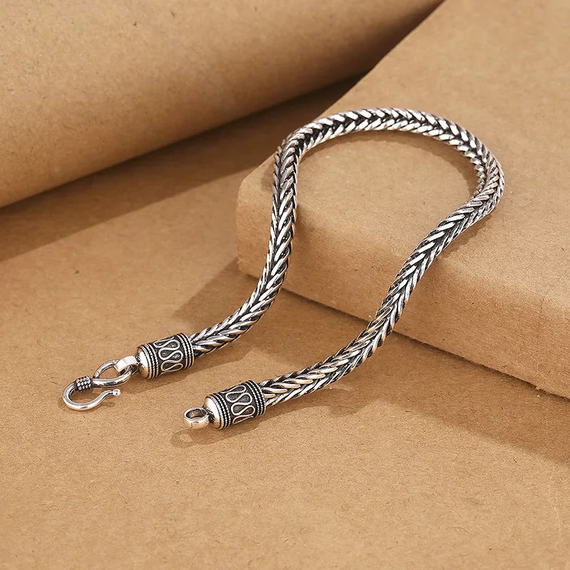 Vintage 925 Sterling Silver Chain Bracelet