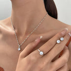5-Piece Elegant Cubic Zirconia Jewelry Set for Women