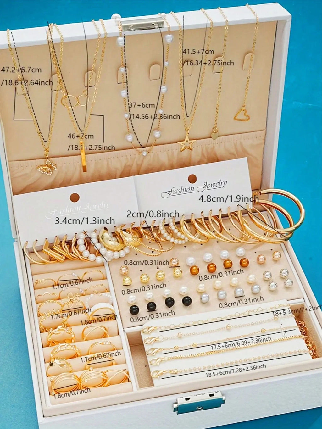 Ultimate 86-Piece Bohemian Pearl Jewelry Set