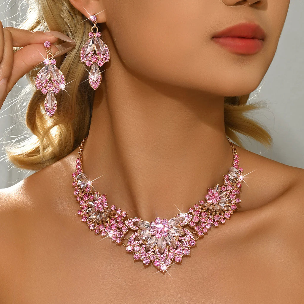 Premium Geometric Statement Necklace & Earrings Set