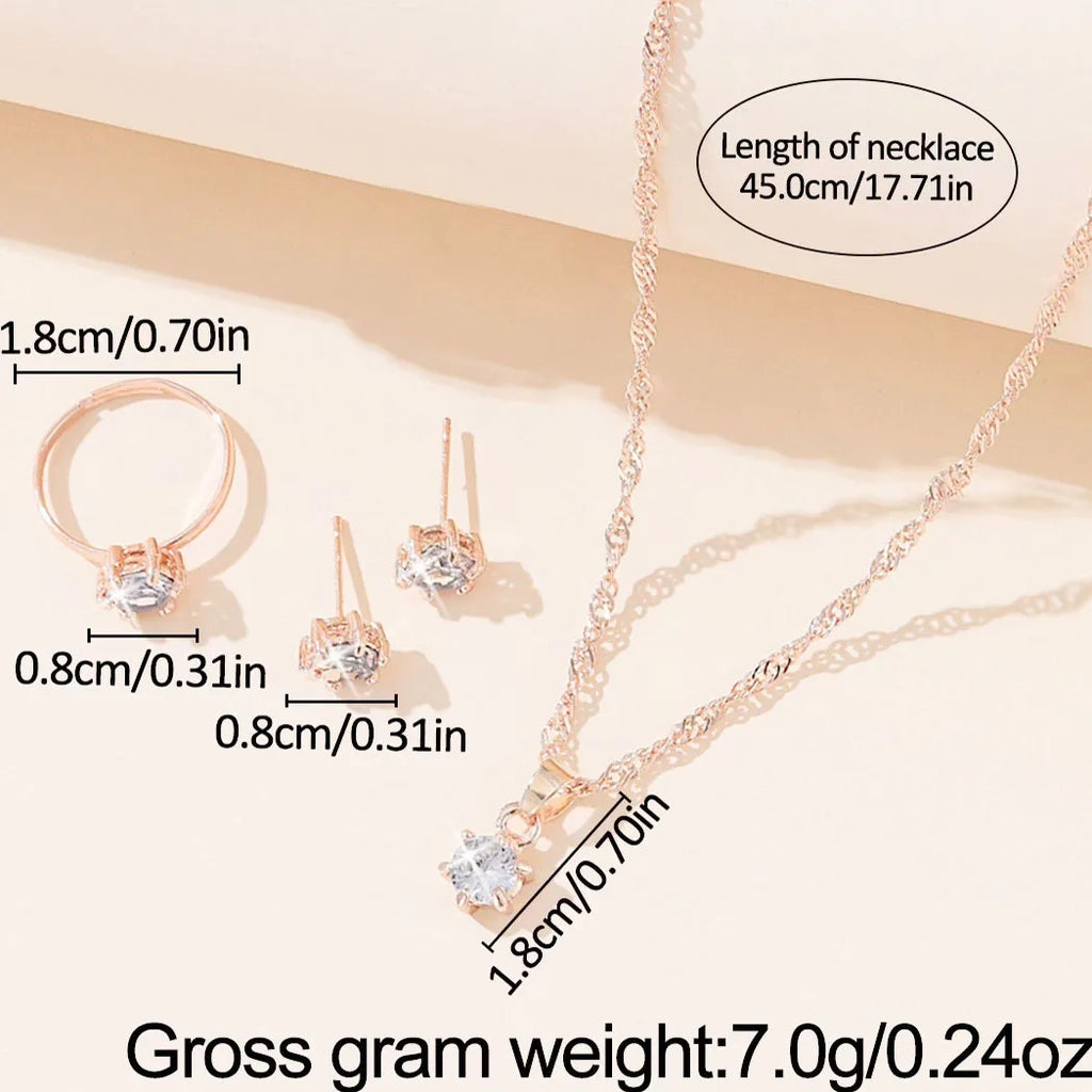 5-Piece Elegant Cubic Zirconia Jewelry Set for Women