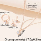 5-Piece Elegant Cubic Zirconia Jewelry Set for Women