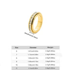 Stainless Steel CZ Gemstone Anxiety Spinner Ring