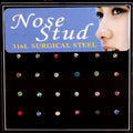 24-Piece Surgical Steel Crystal Nose Studs Set