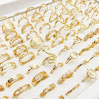 30-Piece Boho Gold Stacking Ring Set