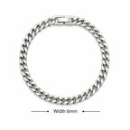 Classic Stainless Steel Cuban Link Bracelet for Men & Women