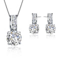 925 Sterling Silver Bridal Jewelry Set with Cubic Zirconia