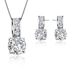 925 Sterling Silver Bridal Jewelry Set with Cubic Zirconia
