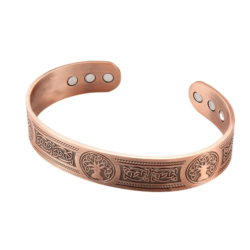 Vintage Antique Copper Magnetic Cuff Bracelet