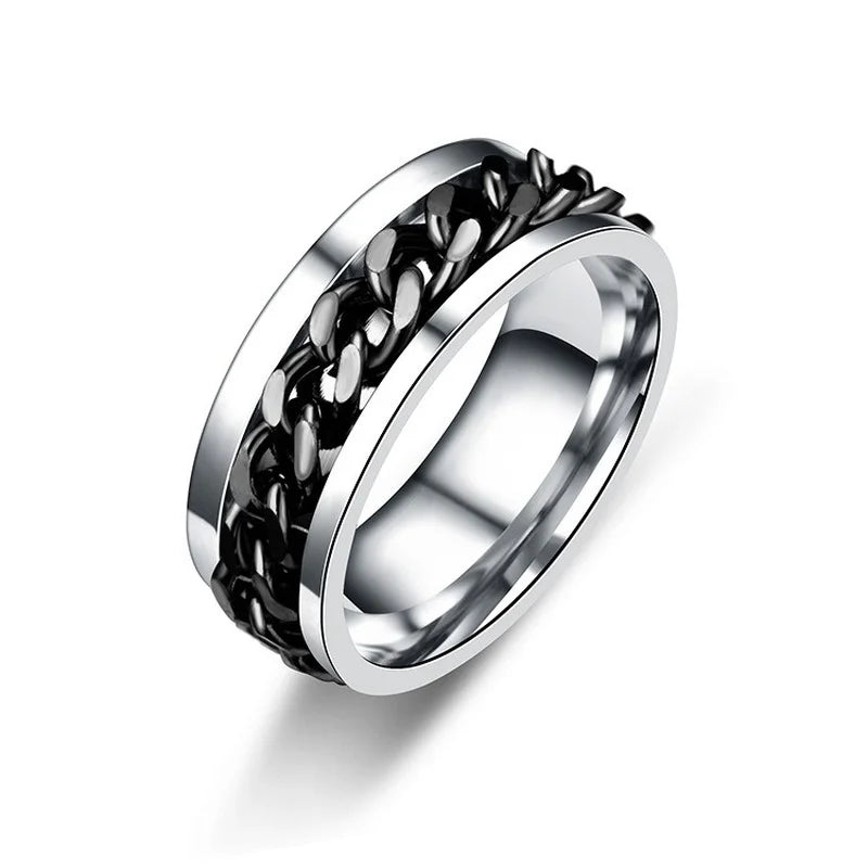 8mm Stainless Steel Fidget Spinner Chain Ring & Bottle Opener