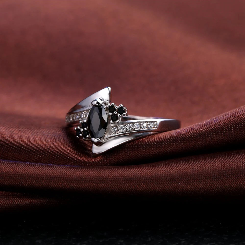 Classic 925 Sterling Silver Cubic Zirconia Engagement Ring