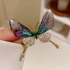 Vibrant Forest-Inspired Butterfly Brooch Pin