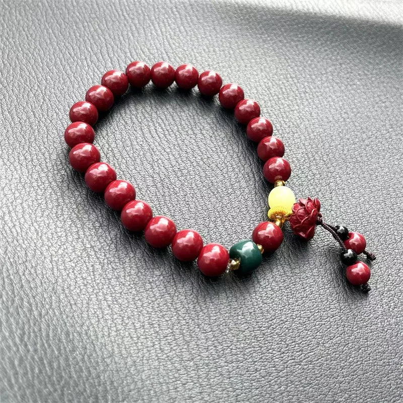 Lily of the Valley Flower Natural Stone Beaded Bracelet