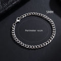 Classic Stainless Steel Cuban Link Bracelet for Men & Women