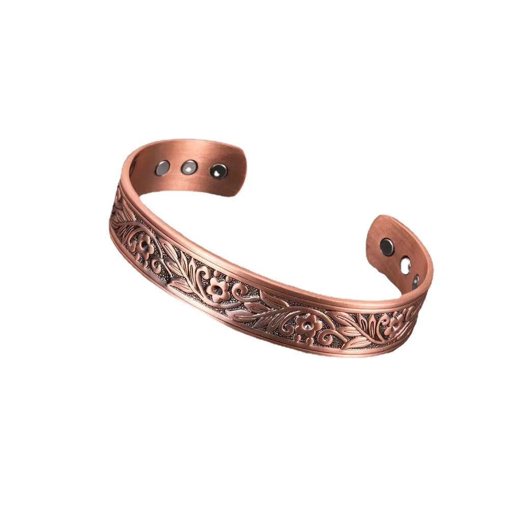 Vintage Antique Copper Magnetic Cuff Bracelet