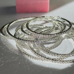 Sparkling Gold Rhinestone Hoop Earrings Set (3 Pairs)