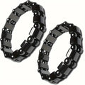 Double-Row Black Magnetic Energy Bead Bracelet