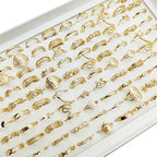 30-Piece Boho Gold Stacking Ring Set