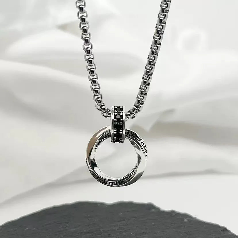Vintage 925 Sterling Silver Clavicle Chain Necklace