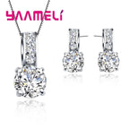 925 Sterling Silver Bridal Jewelry Set with Cubic Zirconia