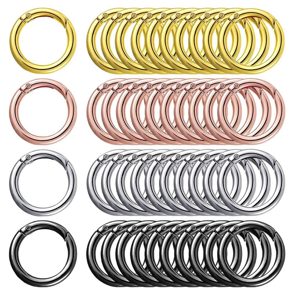 1-Inch Round Carabiner Spring O-Rings for Purses & Keys