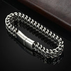 Braided Stainless Steel Keel Bracelet with Magnetic Clasp