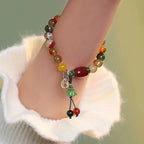 Lily of the Valley Flower Natural Stone Beaded Bracelet