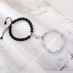 Magnetic Heart Matching Natural Stone Couple Bracelets