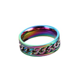 8mm Stainless Steel Fidget Spinner Chain Ring & Bottle Opener