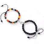 Magnetic Heart Matching Natural Stone Couple Bracelets