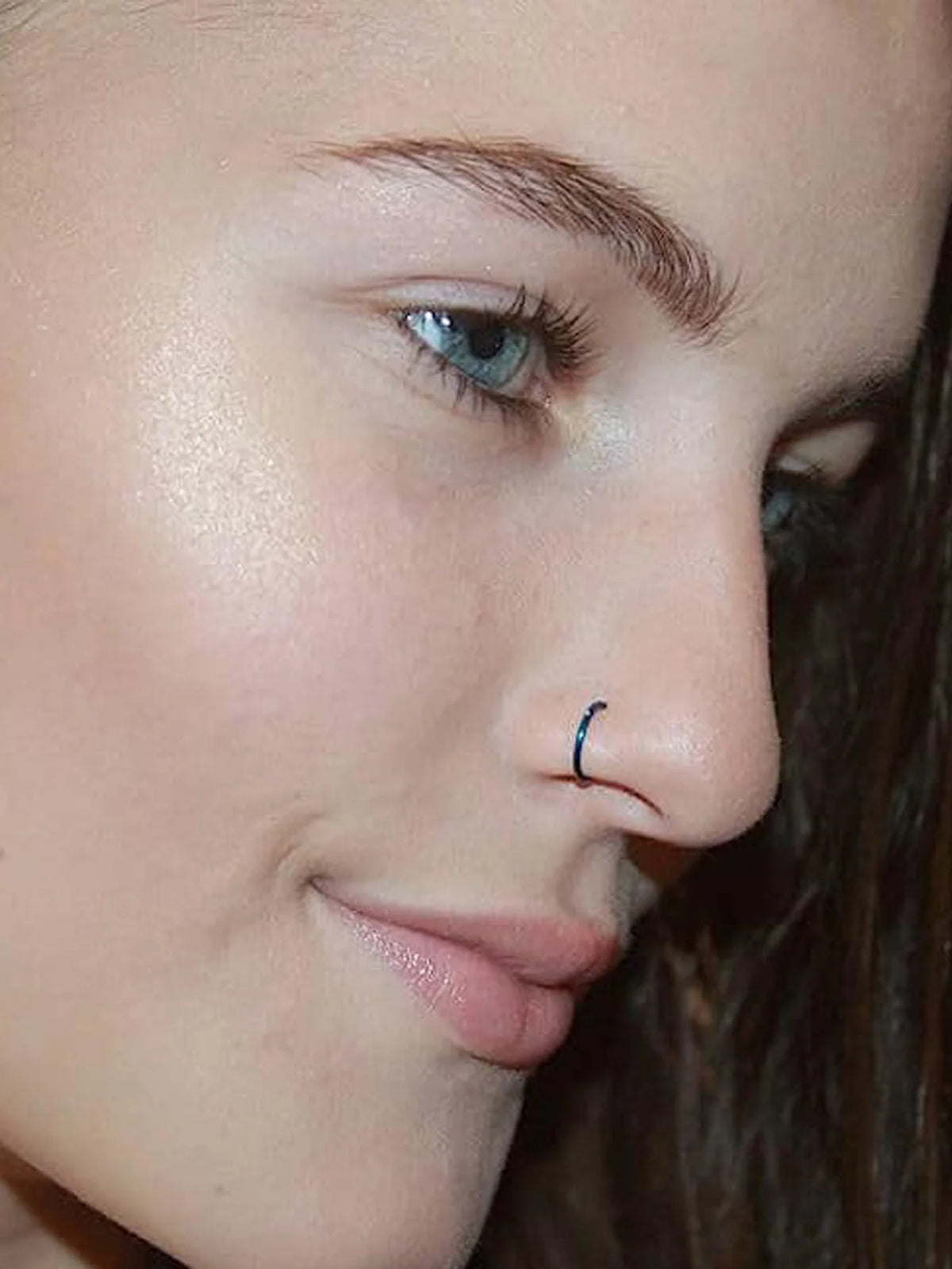 Faux D-Shape Nose Ring Hoop | 316L Stainless Steel Fake Piercing
