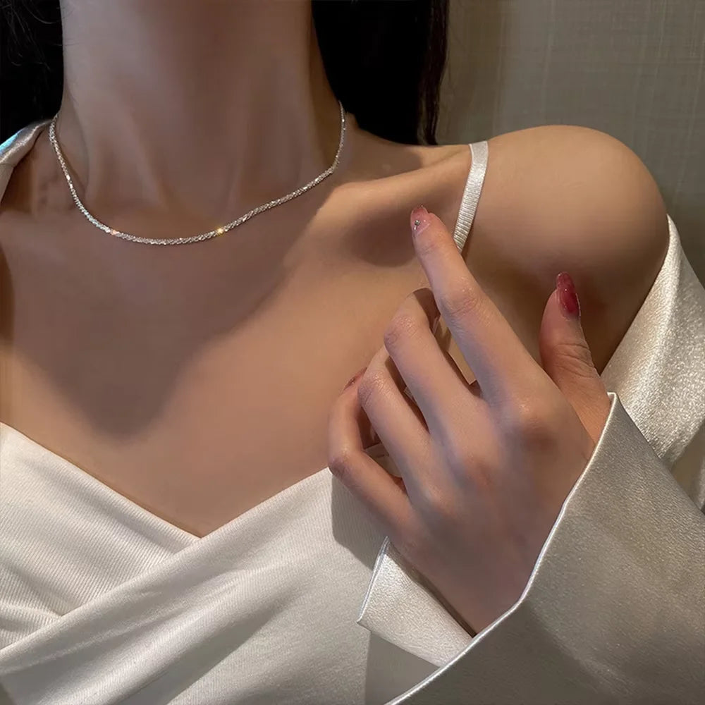 Minimalist Silver Starry Sky Jewelry Set for Women