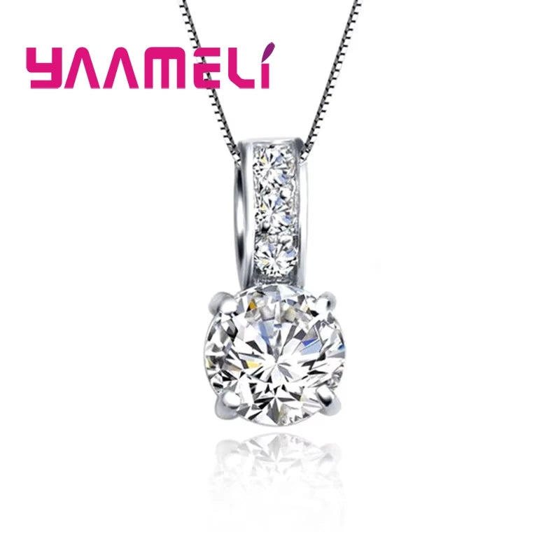 925 Sterling Silver Bridal Jewelry Set with Cubic Zirconia