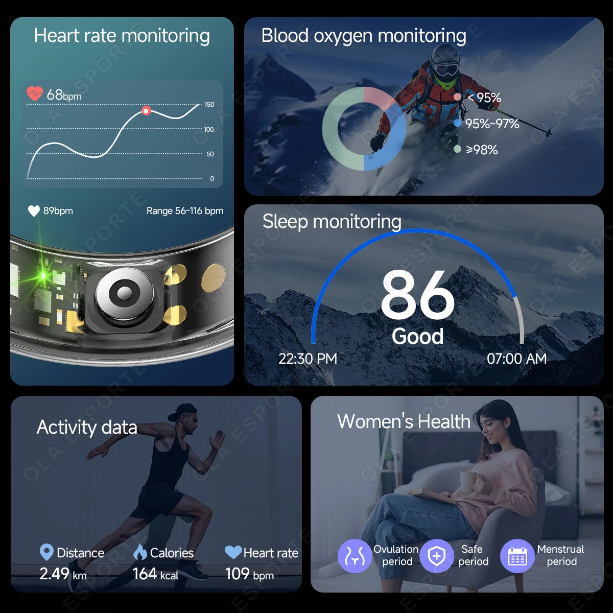 Titanium Smart Ring | Fitness, Sleep & Health Tracker Waterproof