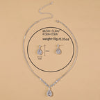 Elegant 5-Piece Teardrop Bridal Jewelry Set