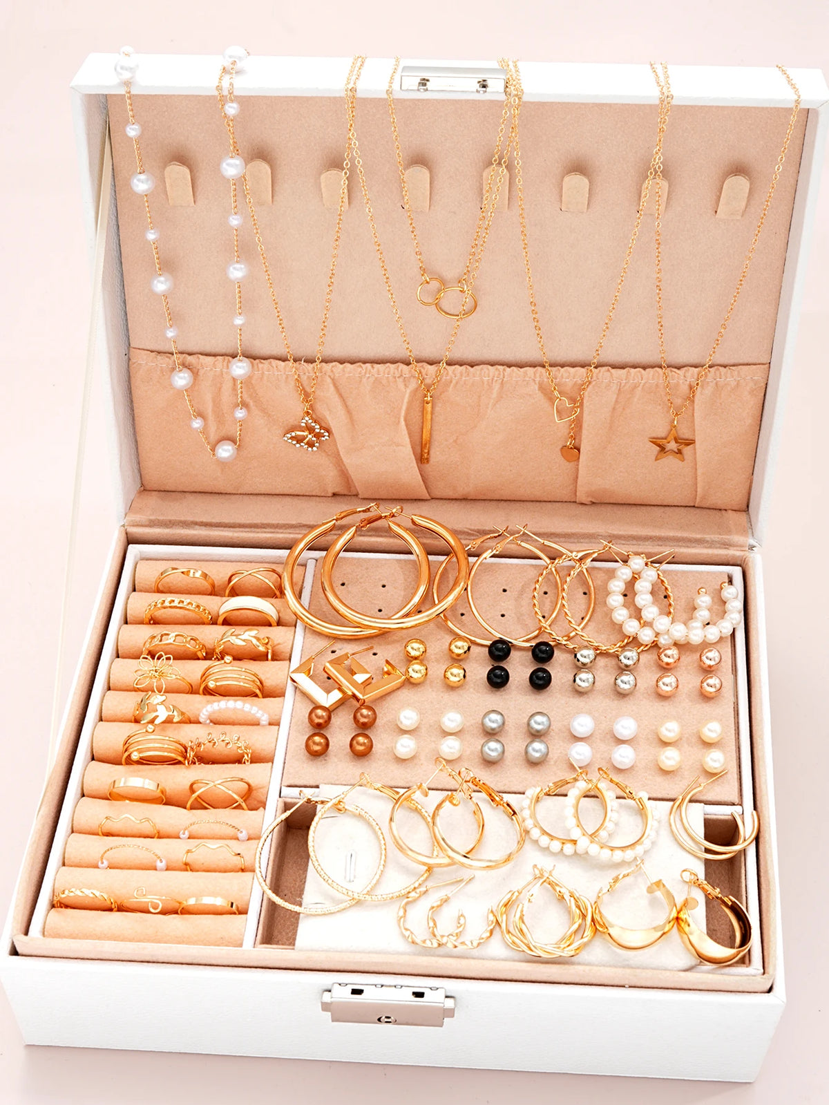Ultimate 86-Piece Bohemian Pearl Jewelry Set