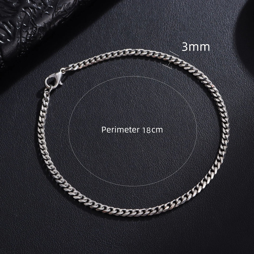 Classic Stainless Steel Cuban Link Bracelet for Men & Women