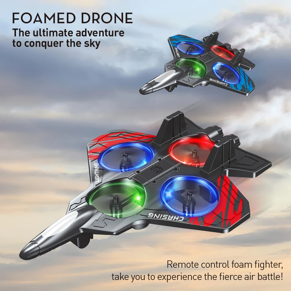 LED RC Stunt Fighter Jet | 360° Remote Control Airplane