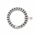 Classic Stainless Steel Cuban Link Bracelet for Men & Women