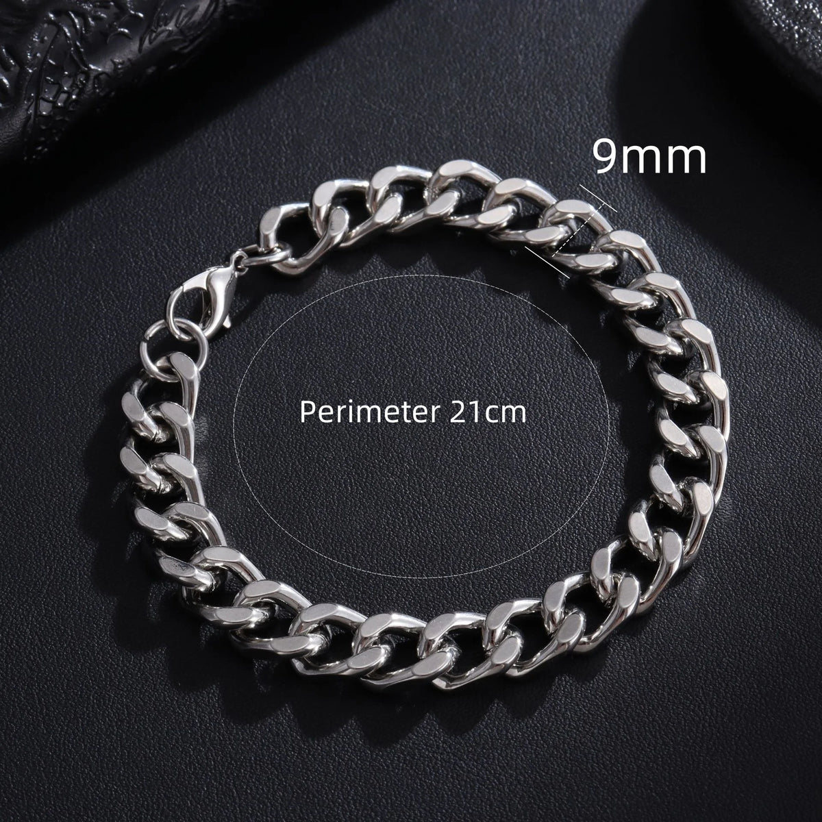Classic Stainless Steel Cuban Link Bracelet for Men & Women